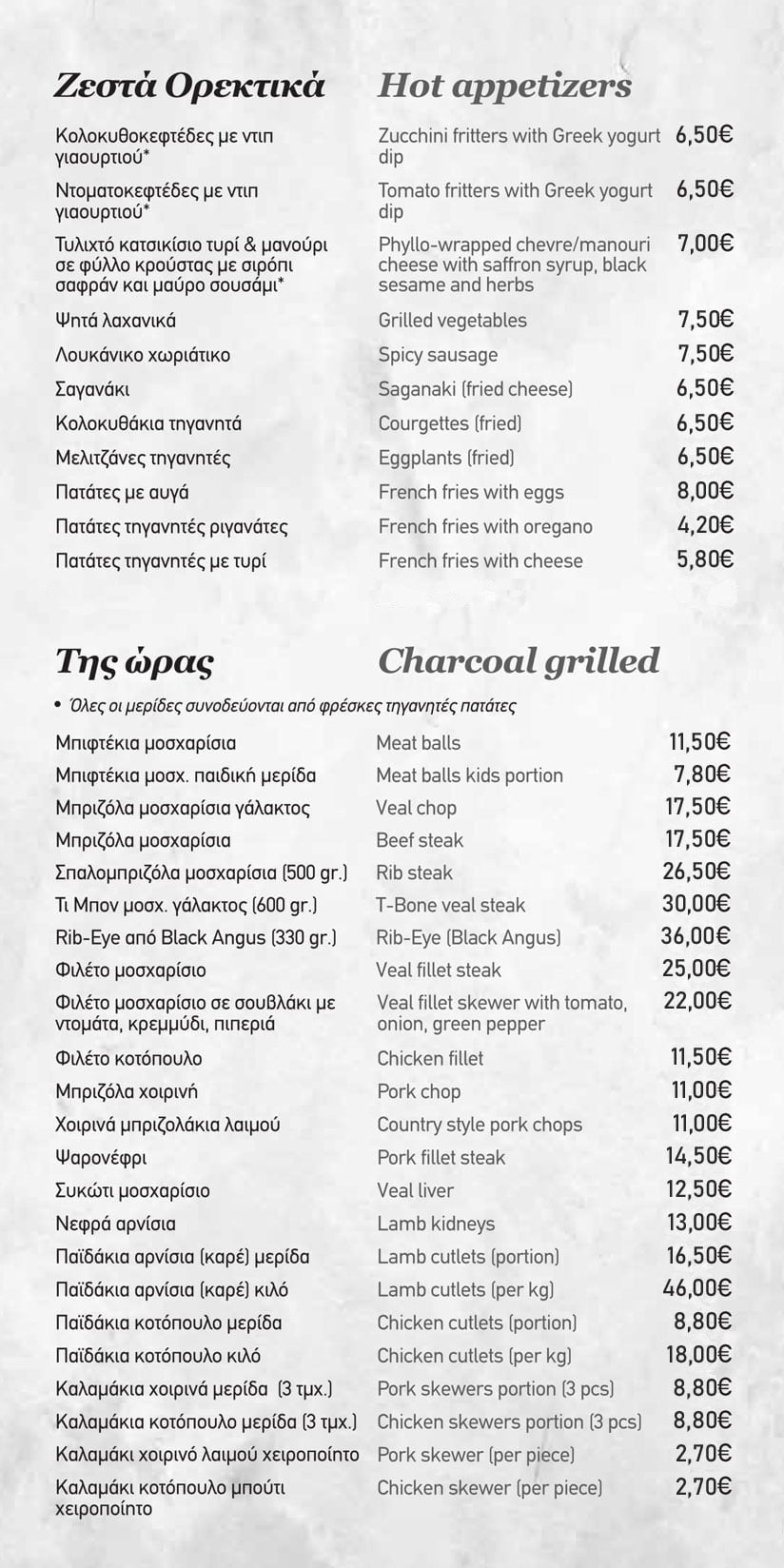 George's Steak House - Μπιφτεκούπολη delivery menu